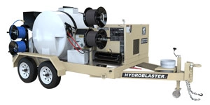 Trailer mounted pressure washer