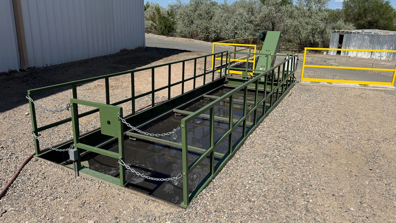 In-ground Solids Settling Tank fully installed